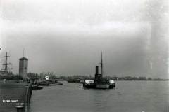 A postcard titled - River Front, Goole.
