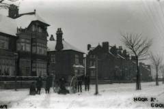 A cold and snowy Hook Road, Goole.