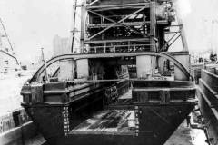 No 4 Compartment Boat Hoist under repair.