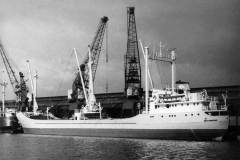 Discharging 3309-tons of iron bars.