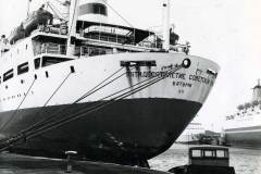 A Soviet era motor vessel in Goole Docks.