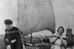 A couple hauling their Humber keel.