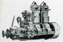 A two-cylinder Widdop diesel engine.