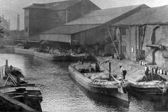 Barges at Burnley Wharf.
