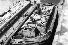 The Haven, Hull, with barges.