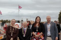 BM0029 VIP guests on canal bank by Goole Marina