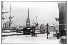 GDMA002 Aldam Dock, Goole in the snow, circa 1906