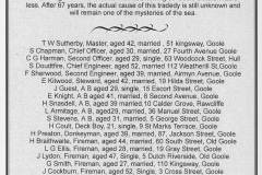 GDMA032 Back page of Mariner's Memorial Programme, 1998