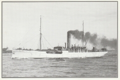 GDMA157 SS Douglas departing Copenhagen for Goole, circa 1912.