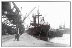 GDMA190 SS Blyth of Goole discharges cargo in West Dock, port of Goole