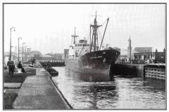 GDMA200 MV Fountains Abbey leaves Ocean Lock, circa 1956