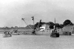 Hartel at the moment of refloating.