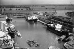 Numerous vessels in Goole\'s Barge Dock.