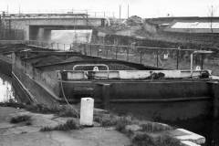 Compartment boats entering Thorne Lock.
