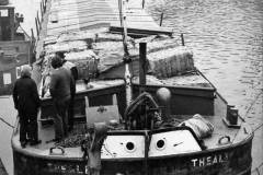 The motor barge Thealby awaiting unloading.