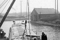 The motor barge Thealby awaiting unloading.