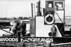 A moored Cawoods Hargreaves pusher tug.