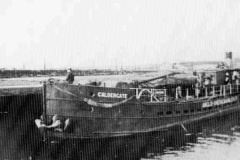 The Anglo-American Oil Co steam barge Caldergate.