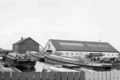 Barges at the repair yard in Goole.