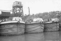 Barges at Cadeby Main Colliery staithe.