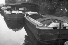 Coal barges at the Swinton repair yard.