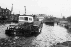 A barge crossing Stanley Ferry Aqueduct.