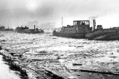Wheldale on frozen Aire and Calder Navigation.
