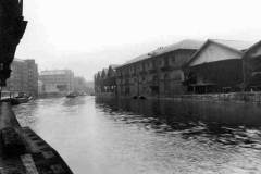 The River Aire in the centre of Leeds.