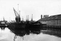 Two motor barges in Goole Docks.