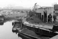 Barges at the Leeds Co-Op coal staithe.