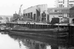 Barges at the Leeds Co-Op coal staithe.