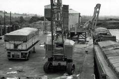 Unloading barges at Stanley Ferry Basin.