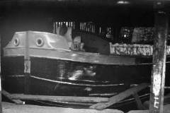 A freshly painted barge.