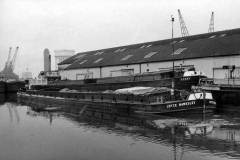 The motor barges Joyce Hawksley and the unladen Bonby.