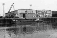 Motor barge at the British Waterways Nottingham Depot.