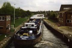 Unladen tanker barge Rix Eagle.