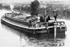 A laden keel under way.