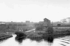 A barge approaching the Fryston Colliery staithe.