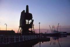 No 5 Compartment Boat Hoist at sunset.