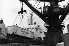Loading a standard 40 foot container.