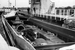 A dumb barge carrying a casting.