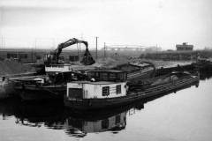 The motor barges at Bank Dole wharf.