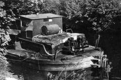 A berthed motor barge.