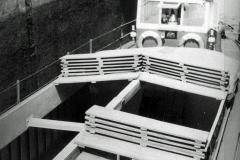 A radar equipped motor barge.