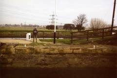 The entrance to Ferrybridge Flood Lock.