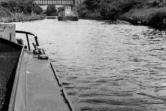 Two unladen motor barges.