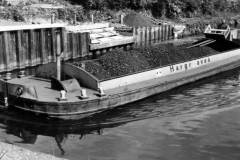 A coal laden Hargreaves motor barge.