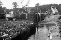 Extensive construction work on a lock.
