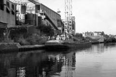 Mossdale moored alongside Bagley’s Glassworks.