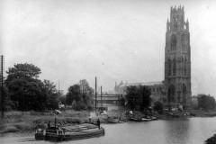 A steam barge on the River Witham.
